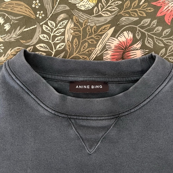 Anine Bing Black Crewneck Sweater New York Print - Picture 2 of 4